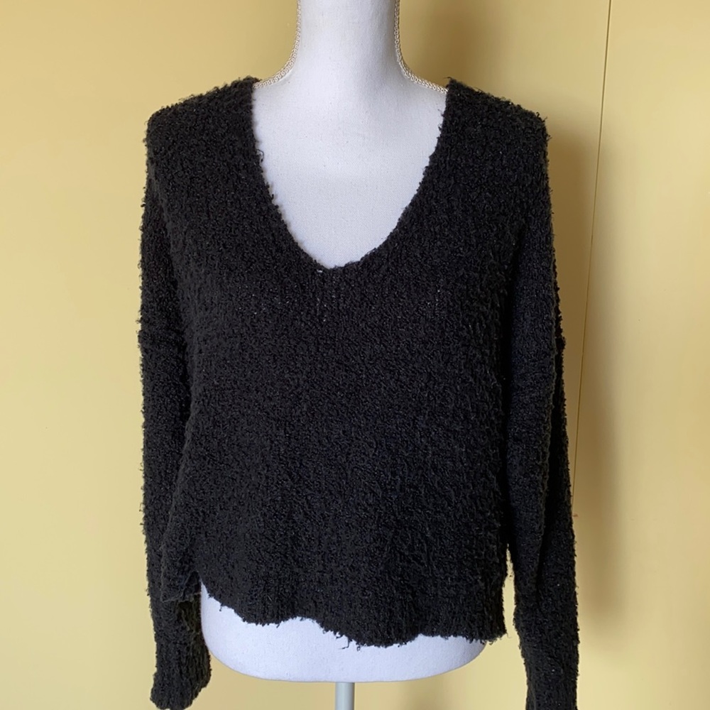 Free people black sweater comfy size XS - Picture 8 of 10